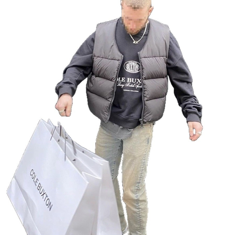Pamukasta kardigan-vest na zip s fleec podstavom, bočni džepovi, standardna duljina.
