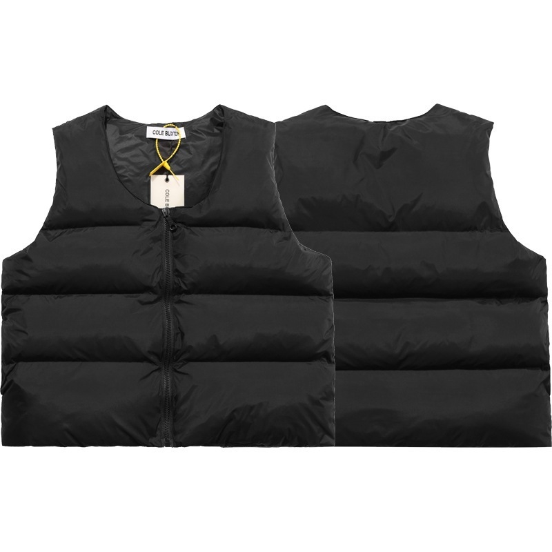 Pamukasta kardigan-vest na zip s fleec podstavom, bočni džepovi, standardna duljina.