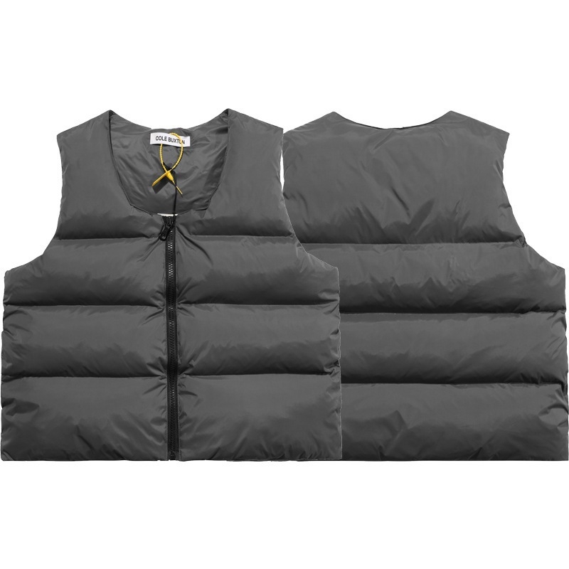 Pamukasta kardigan-vest na zip s fleec podstavom, bočni džepovi, standardna duljina.