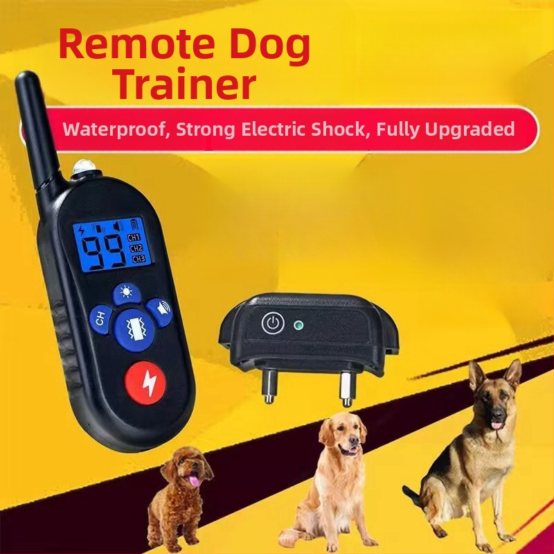 Електрически обучителен нашийник за кучета – анти-лаене, анти-ядене, пластмасов корпус, за външна употреба