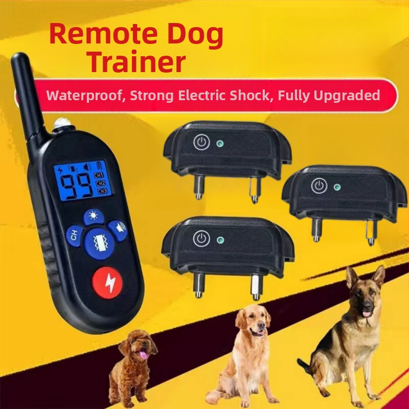 Електрически обучителен нашийник за кучета – анти-лаене, анти-ядене, пластмасов корпус, за външна употреба