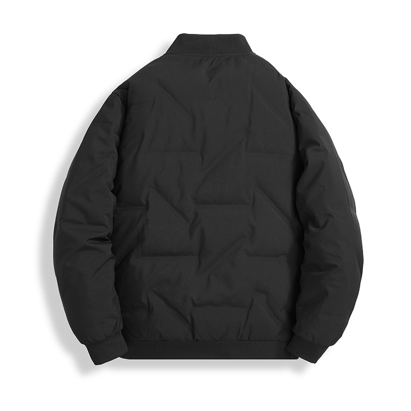 Muška zimska jakna s kapuljom, slim fit, zatvarač, jednobojna, punjenje od patkinog perja, 65 punjenje, kašmir 46–50%, vanjski i podstavni materijal od poliestera