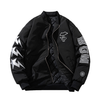 Unisex jakna sa stojećim ovratnikom, zatvarač, raglan rukav, debeli materijal, bočne džepove