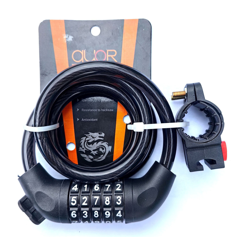 Brava za bicikl s petocifrenom lozinkom, lanac od čelične žice, model 619, težina 371