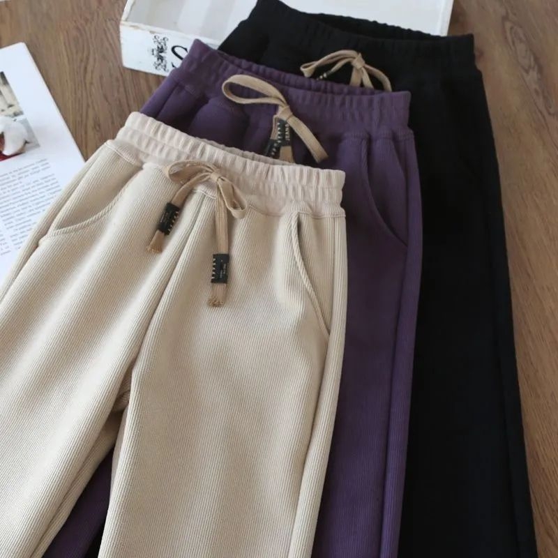 Dječje hlače Corduroy s fleece podstavom, širokog kroja, casual za proljeće i jesen