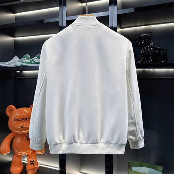 Muška baseball jakna sa stojećim ovratnikom, s izvezenim motivom, slim fit, debela Vinylon-Lycra tkanina, plus veličina