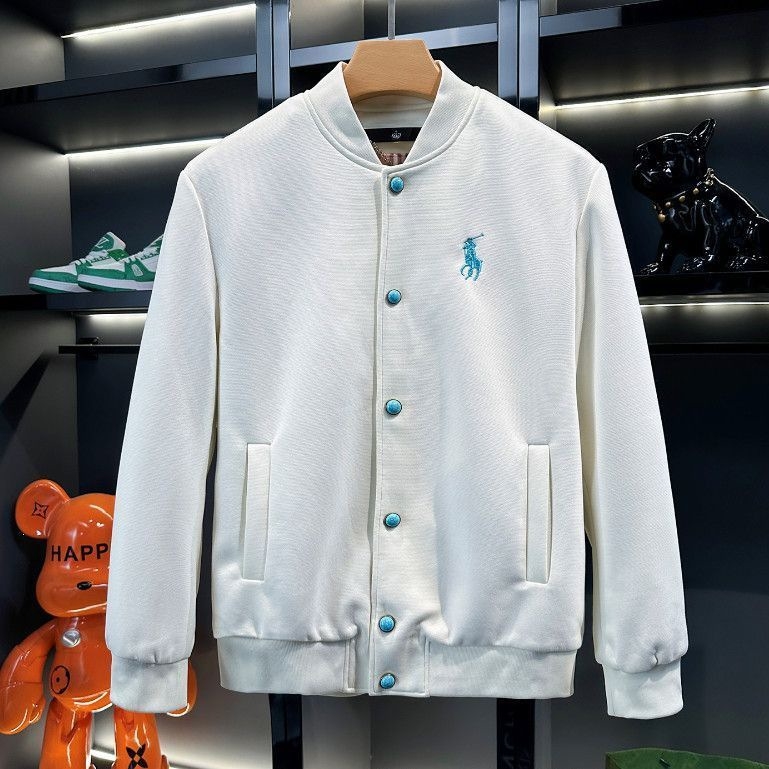 Muška baseball jakna sa stojećim ovratnikom, s izvezenim motivom, slim fit, debela Vinylon-Lycra tkanina, plus veličina