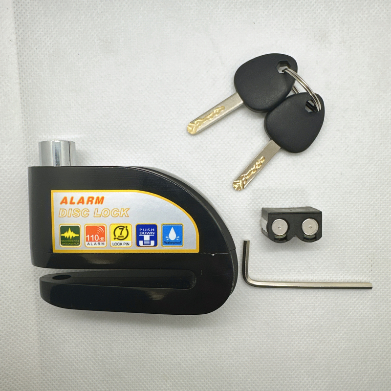 Alarmni disk-ključ s alarmom za motocikle, bicikle i električne romobile • Model D02 • Materijal: aluminijeva legura • Težina: 281 g • Ovlaštena privatna marka: Da • Stil: Lagani luksuz