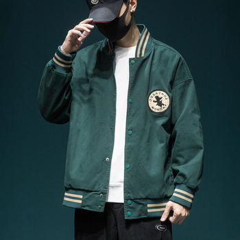 Muška bomber jakna s kapuljačom - 100% pamuk, jednodijelno zatvaranje gumbima, bočni džepovi, rebrasti rub