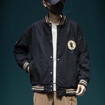 Muška bomber jakna s kapuljačom - 100% pamuk, jednodijelno zatvaranje gumbima, bočni džepovi, rebrasti rub