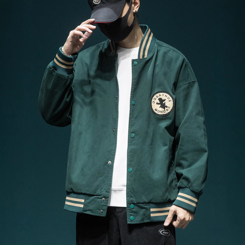 Muška bomber jakna s kapuljačom - 100% pamuk, jednodijelno zatvaranje gumbima, bočni džepovi, rebrasti rub