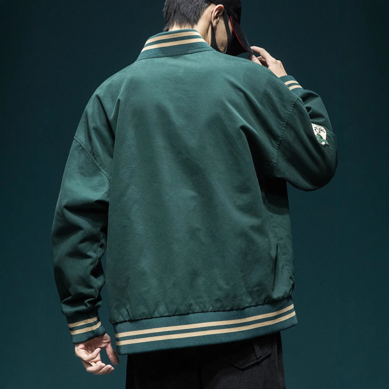 Muška bomber jakna s kapuljačom - 100% pamuk, jednodijelno zatvaranje gumbima, bočni džepovi, rebrasti rub