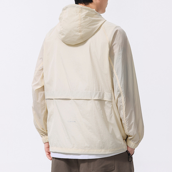 Muško ljetno kaput s kapuljačom, brzo-sušeći Ice Silk materijal, prozračan, UPF59 zaštita od sunca, džepovi sa zatvaračima