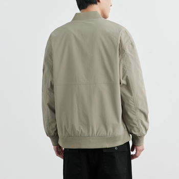 Muška jakna u korejskom stilu, otporna na vjetar, s stojećim ovratnikom i zatvaračem, od poliesterskog vlakna