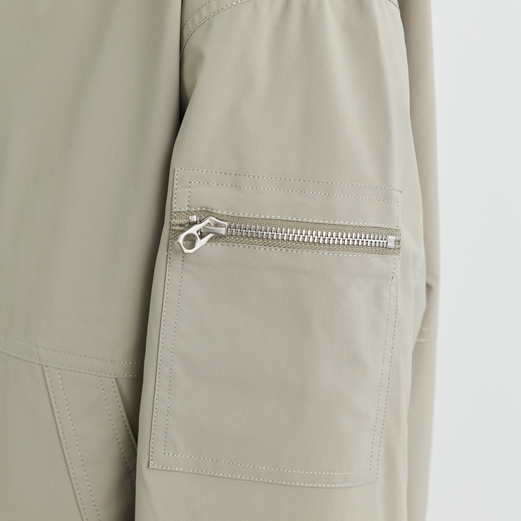 Muška jakna u korejskom stilu, otporna na vjetar, s stojećim ovratnikom i zatvaračem, od poliesterskog vlakna