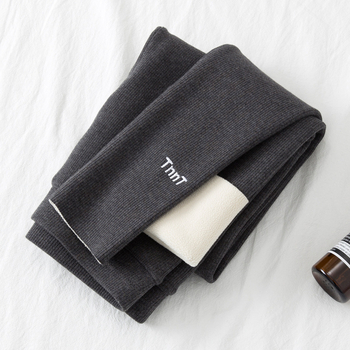 Pantaloni pentru fetițe iarnă - stil leisure și de bază, material EVA, talie înaltă