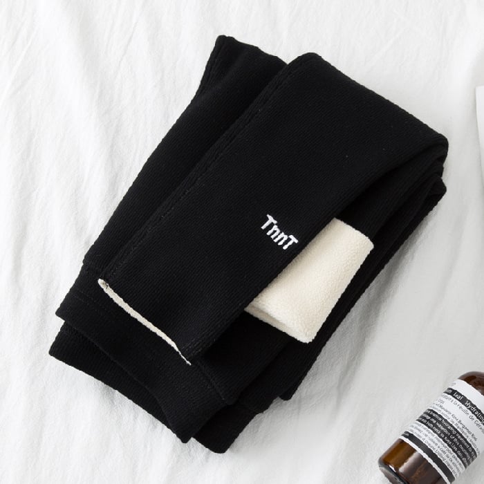 Pantaloni pentru fetițe iarnă - stil leisure și de bază, material EVA, talie înaltă