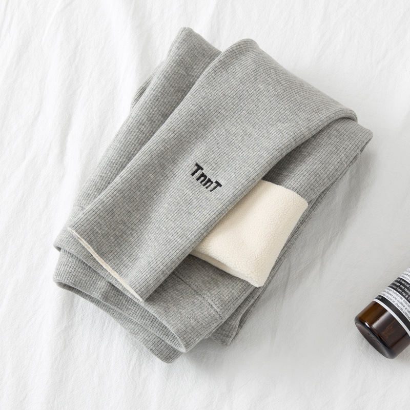 Pantaloni pentru fetițe iarnă - stil leisure și de bază, material EVA, talie înaltă