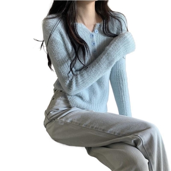 Džemper s kapuljom i bez rukava, pleteni materijal Spandex, casual japansko-korejski stil, jesen 2025