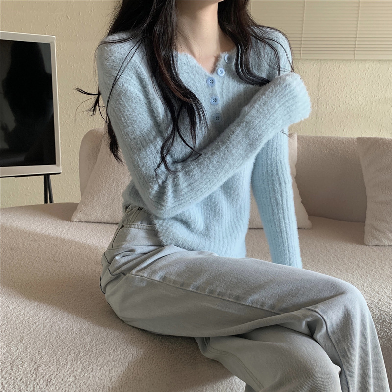 Džemper s kapuljom i bez rukava, pleteni materijal Spandex, casual japansko-korejski stil, jesen 2025