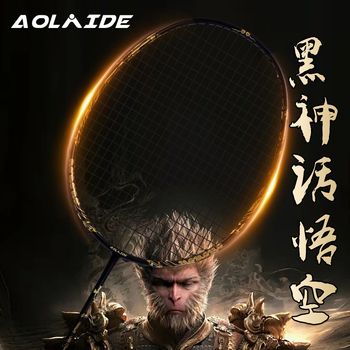 Oled badminton raketa Black Myth Wukong, potpuno karbonsko okviro, težina 80–84 g, debljina drške G5, za srednje–napredne igrače