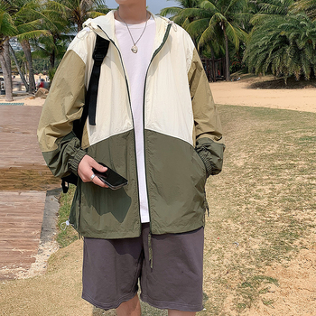 Jakna s kapuljom za ljeto, lagana poliester tkanina, indeks zaštite od sunca 50