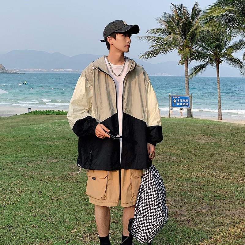 Jakna s kapuljom za ljeto, lagana poliester tkanina, indeks zaštite od sunca 50