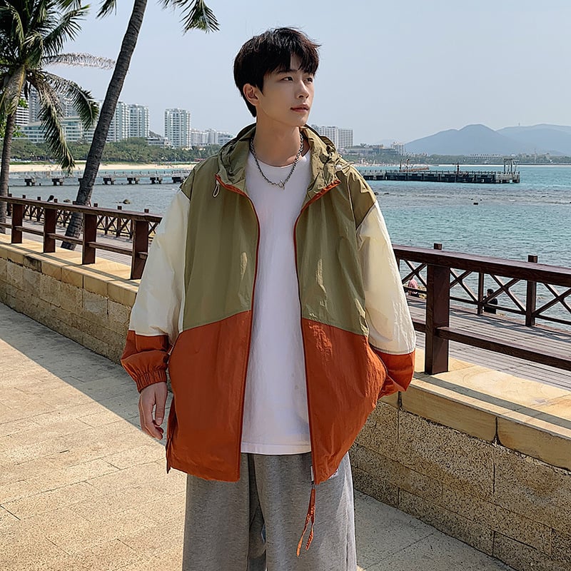 Jakna s kapuljom za ljeto, lagana poliester tkanina, indeks zaštite od sunca 50