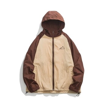 Kapuljačasta outdoor jakna s UV zaštitom za ljeto, ice silk/nylon, zatvarač