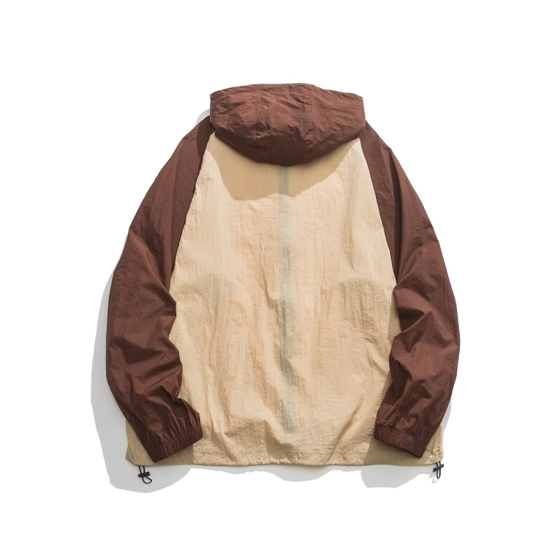 Kapuljačasta outdoor jakna s UV zaštitom za ljeto, ice silk/nylon, zatvarač