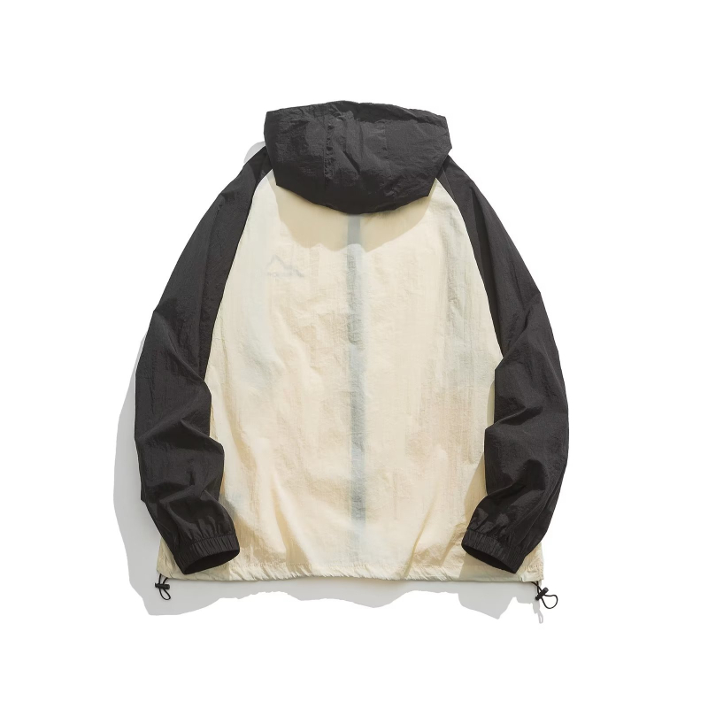 Kapuljačasta outdoor jakna s UV zaštitom za ljeto, ice silk/nylon, zatvarač