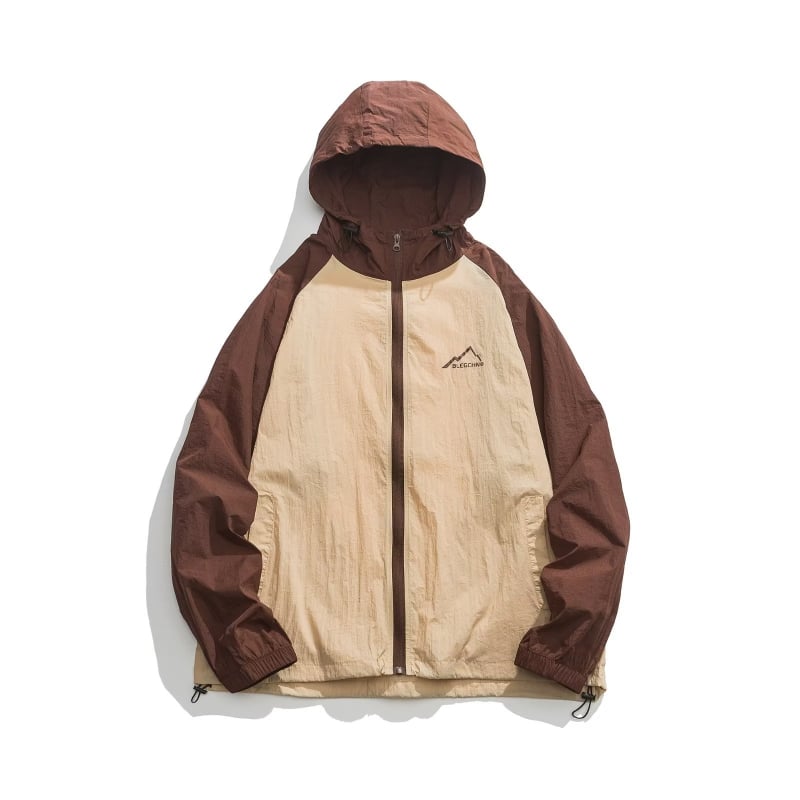 Kapuljačasta outdoor jakna s UV zaštitom za ljeto, ice silk/nylon, zatvarač