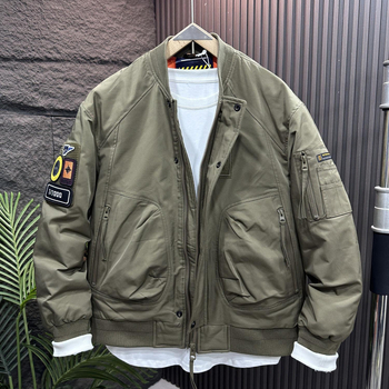 Muška jakna bez ovratnika, dugi rukav, glavni materijal poliester 30%, jesen 2024