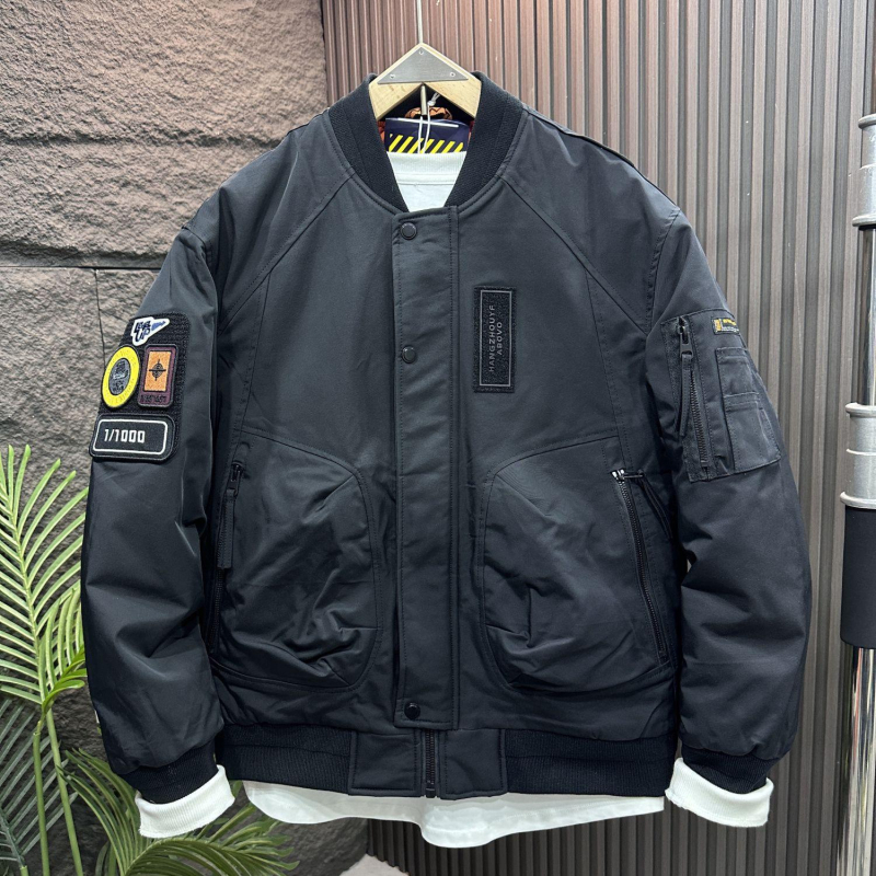 Muška jakna bez ovratnika, dugi rukav, glavni materijal poliester 30%, jesen 2024