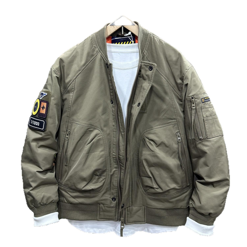 Muška jakna bez ovratnika, dugi rukav, glavni materijal poliester 30%, jesen 2024