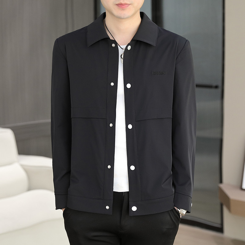 Muška jakna s UV zaštitom, tanak Vinylon materijal, jednostruko kopčanje, uski kroj