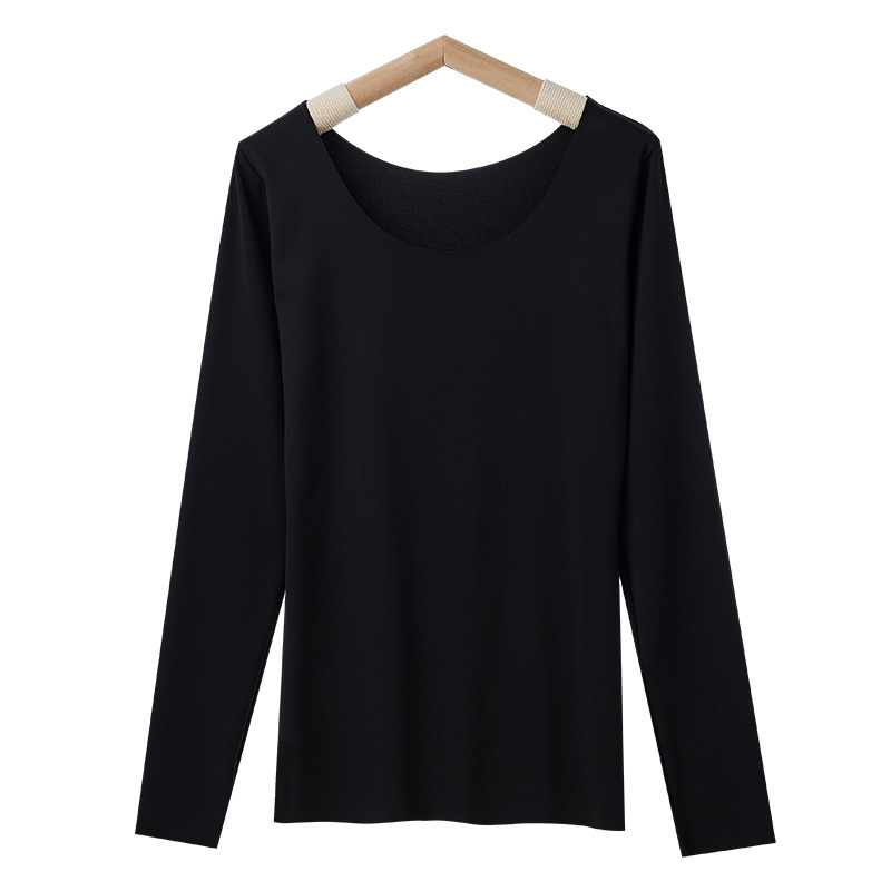 Top de bază pentru femei - nylon cald, guler rotund, mâneci lungi, grosime extra 301–350 g/m², 70–80% nylon