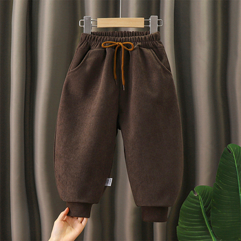 Dječje hlače u korejskom stilu, casual hlače s srednjim riseom i elastičnim pojasom, 100% poliester, za djecu 3-8 godina, proljeće, jesen, zima