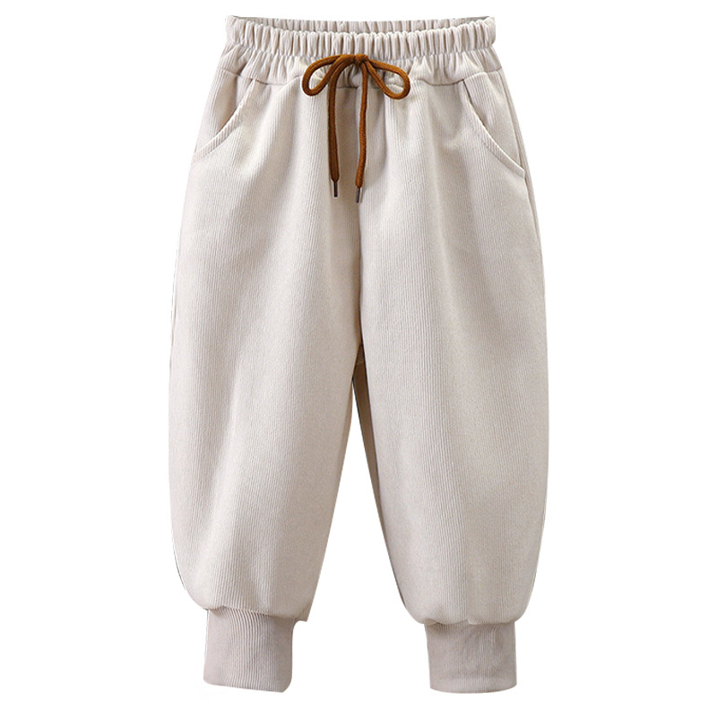 Dječje hlače u korejskom stilu, casual hlače s srednjim riseom i elastičnim pojasom, 100% poliester, za djecu 3-8 godina, proljeće, jesen, zima