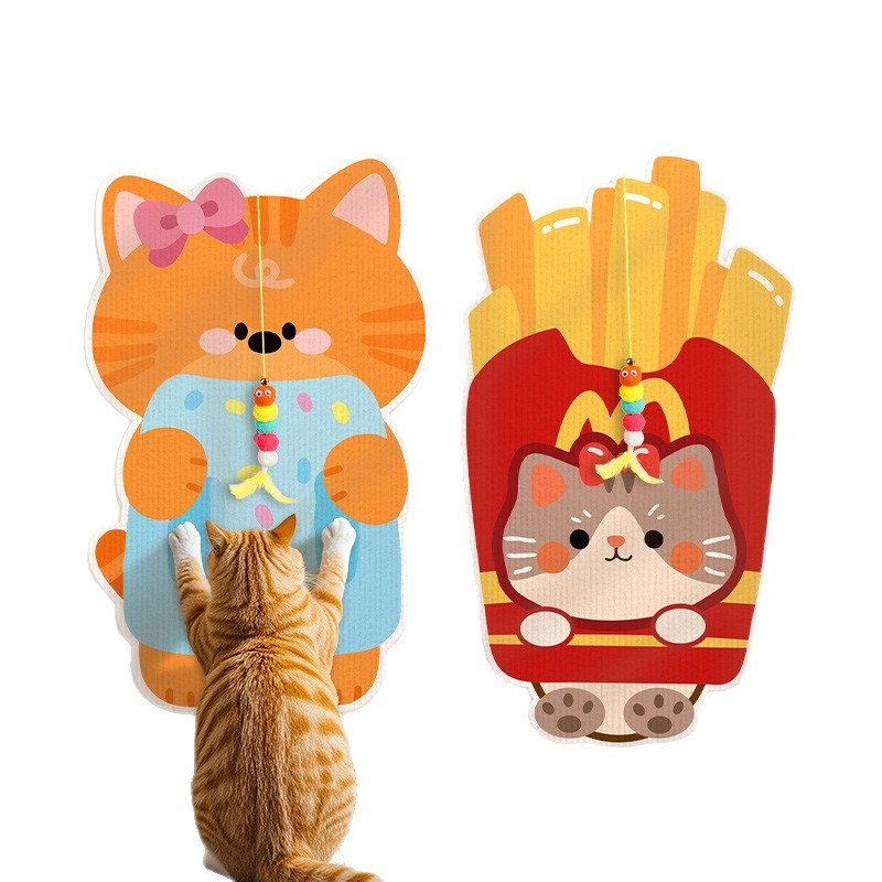 Beifu macska karmoló falmatrica, filc anyagú, rajzfilmszerű stílus, termékkód 2211, dobozban 100 darab