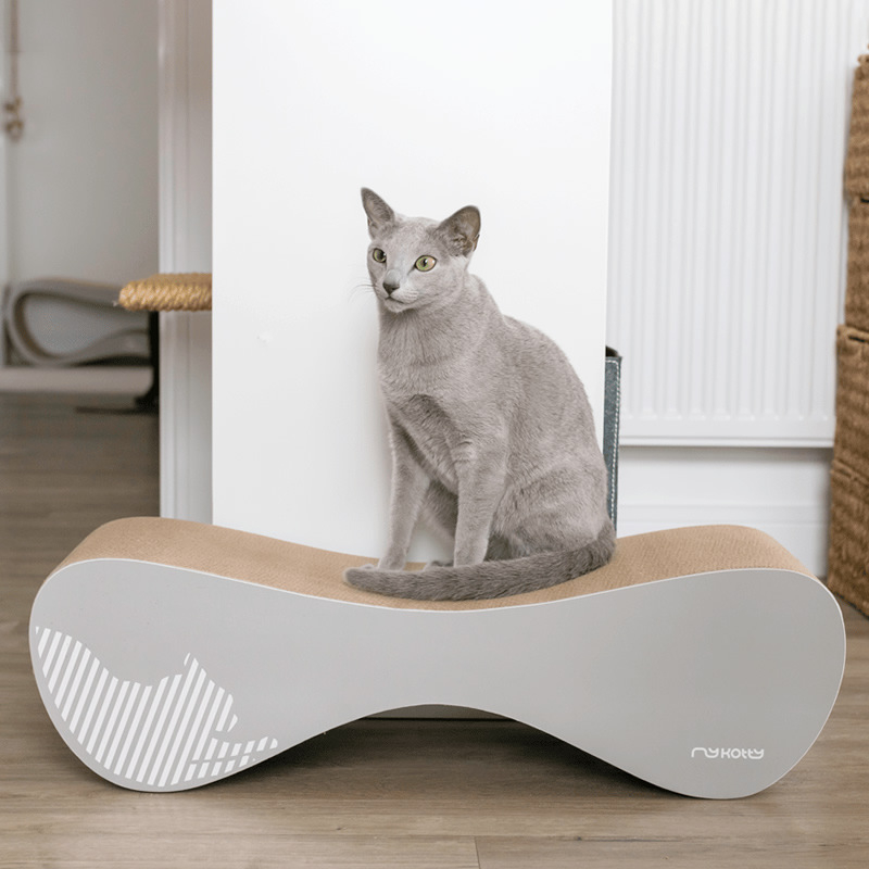 Pakon Paike macska karmoló deszka, A-osztályú hullámkarton, egyszerű stílus, dobozban 1 db