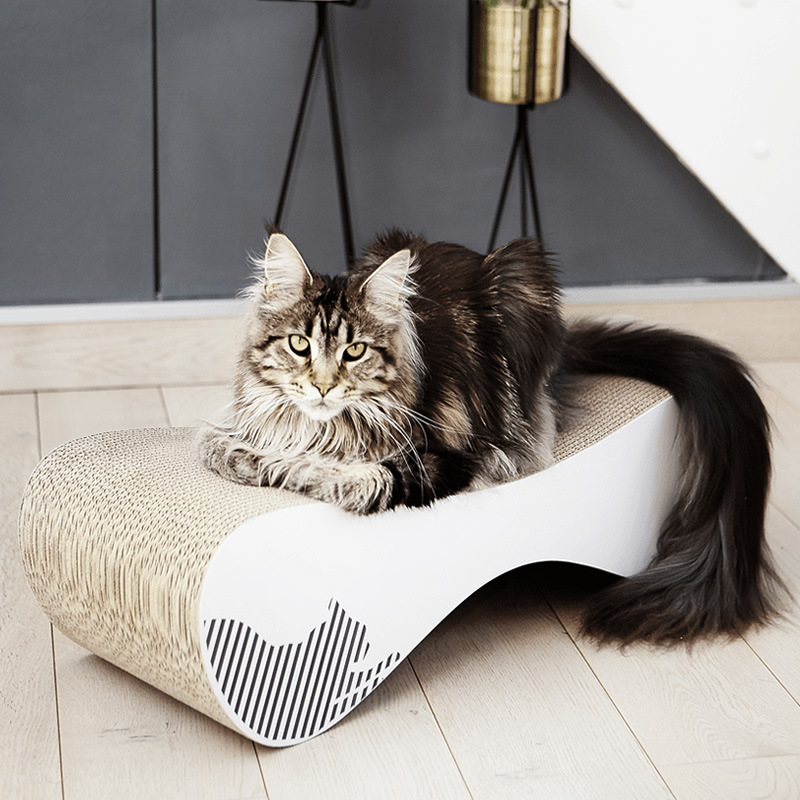 Pakon Paike macska karmoló deszka, A-osztályú hullámkarton, egyszerű stílus, dobozban 1 db