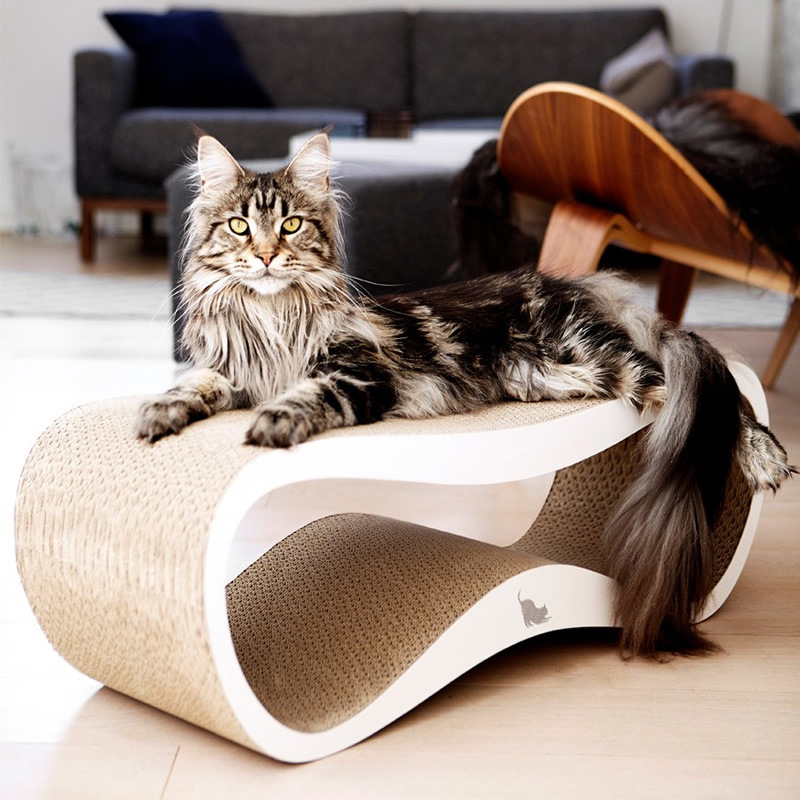 Pakon Paike macska karmoló deszka, A-osztályú hullámkarton, egyszerű stílus, dobozban 1 db