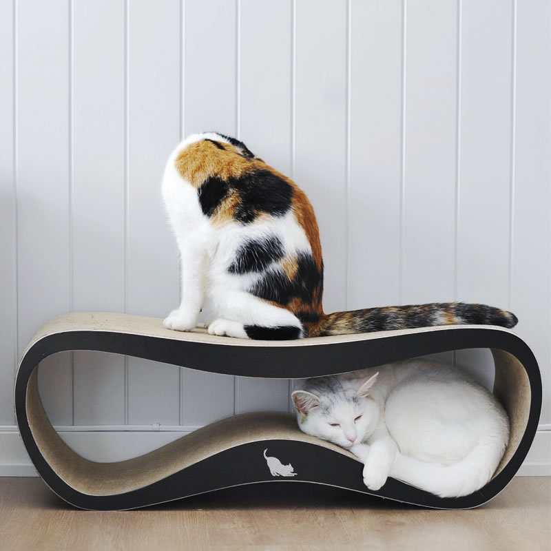 Pakon Paike macska karmoló deszka, A-osztályú hullámkarton, egyszerű stílus, dobozban 1 db