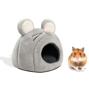 Hamsterovo gnijezdo u karikaturalnom stilu, zimsko grijanje, unutarnje sklonište, oblik nalik vanzemaljcu, za odmor i skrivanje