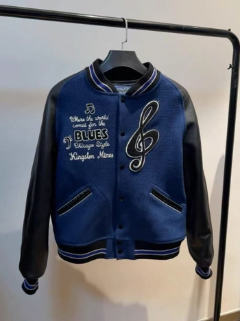 Baseball dzseki retró hímzéssel, kavicsos textúra, poliészter keverék anyag, 80% poliészter, cipzáros záródás