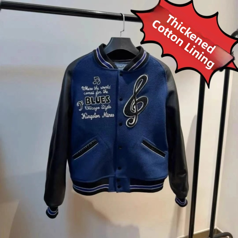 Baseball dzseki retró hímzéssel, kavicsos textúra, poliészter keverék anyag, 80% poliészter, cipzáros záródás