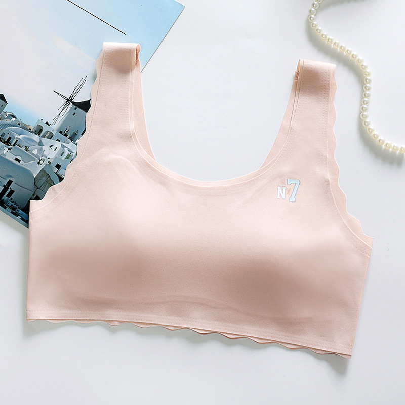 Naylon grudnjak za tinejdžerice s punim košaricama, ultra-tanki oblikovani košarice od pamuka, podstava od spandexa, fiksirane dvostruke naramenice