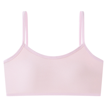 Dječja pamukasta grudnjica u stilu veste, pune košarice, tanke oblikovane košarice, fiksni dvostruki naramenice, prozračna i udobna