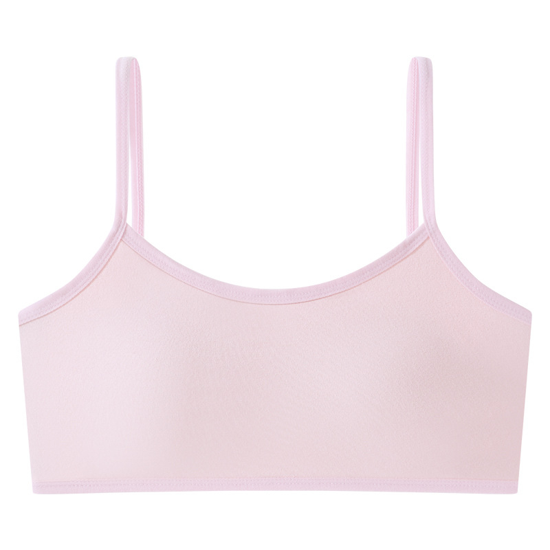 Dječja pamukasta grudnjica u stilu veste, pune košarice, tanke oblikovane košarice, fiksni dvostruki naramenice, prozračna i udobna